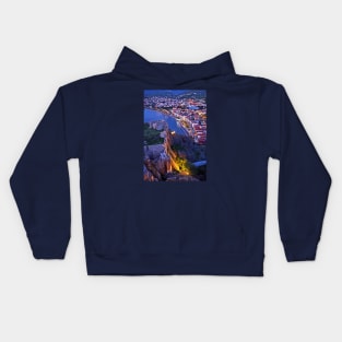 View from the castle of Myrina - Lemnos island Kids Hoodie